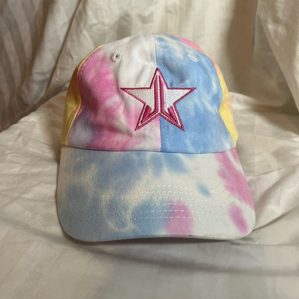 Jeffrey Star Pastel Tie Dye Hat Cap With Embroidered Star Logo Adjustable Strap